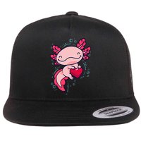 Axolotl Axolotl Cute Heart Flat Bill Trucker Hat