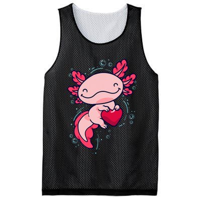 Axolotl Axolotl Cute Heart Mesh Reversible Basketball Jersey Tank