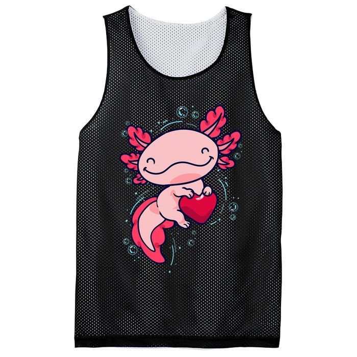 Axolotl Axolotl Cute Heart Mesh Reversible Basketball Jersey Tank