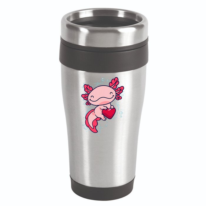 Axolotl Axolotl Cute Heart 16oz Travel Tumbler