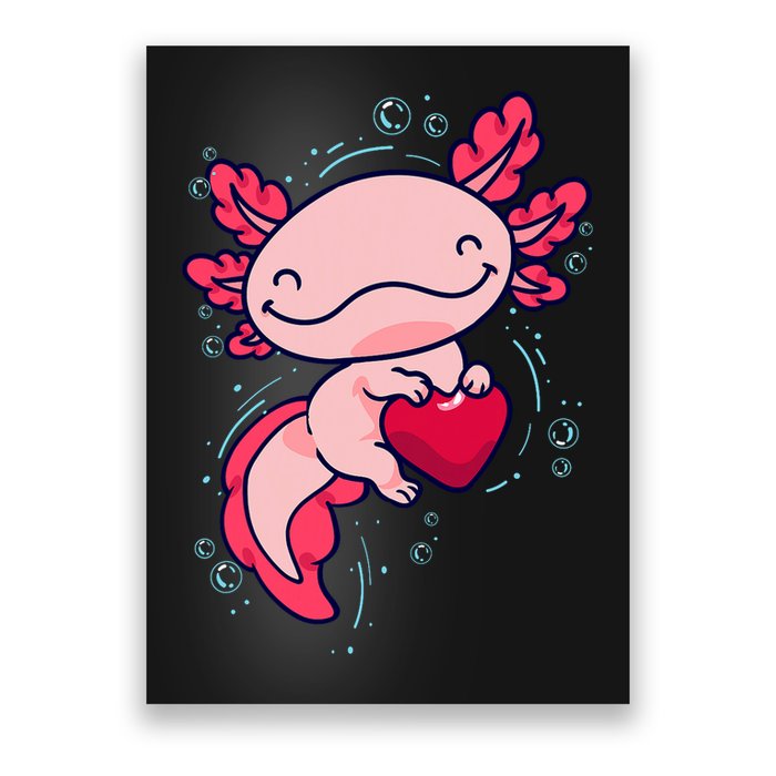 Axolotl Axolotl Cute Heart Poster