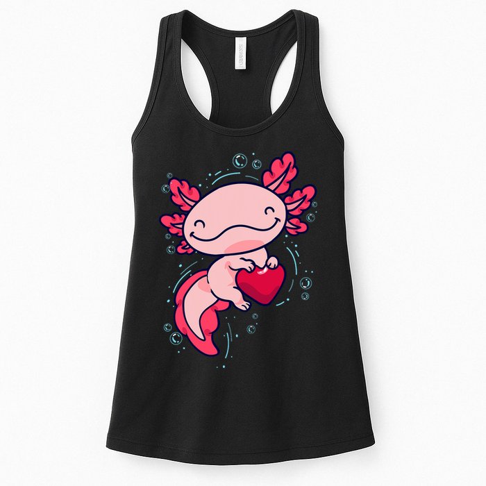 Axolotl Axolotl Cute Heart Womens Tank Top