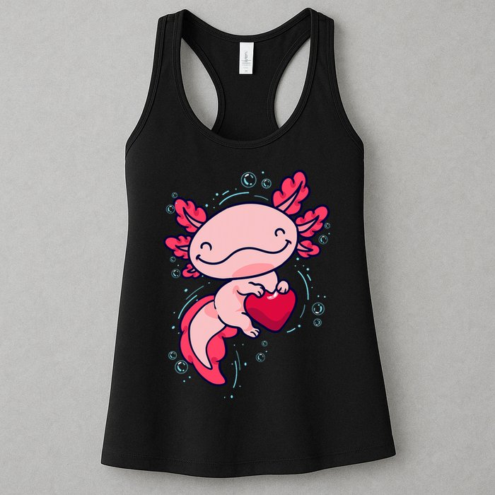 Axolotl Axolotl Cute Heart Womens Tank Top