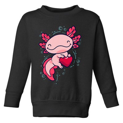 Axolotl Axolotl Cute Heart Toddler Sweatshirt