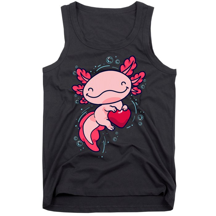 Axolotl Axolotl Cute Heart Tank Top