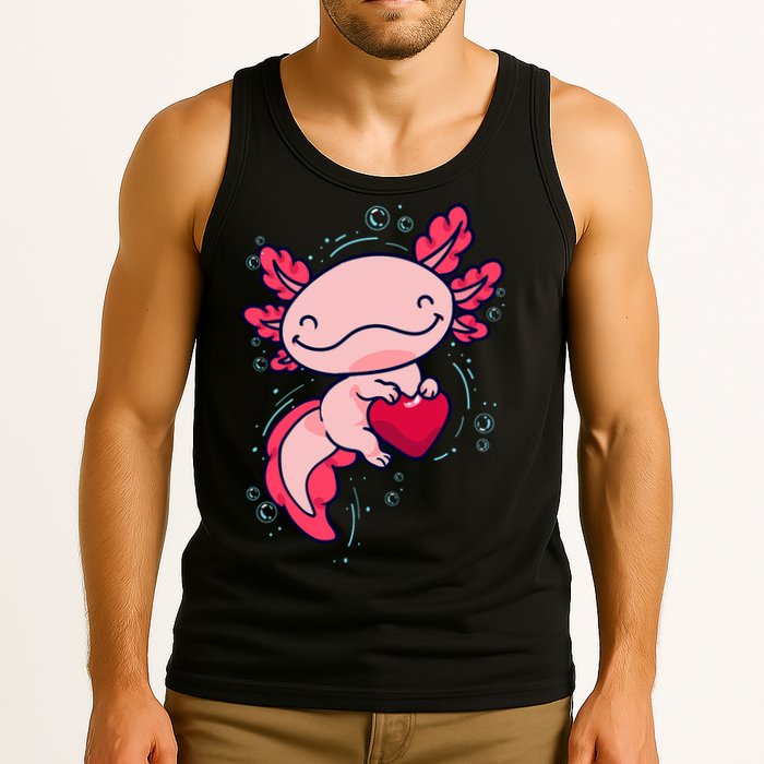 Axolotl Axolotl Cute Heart Tank Top