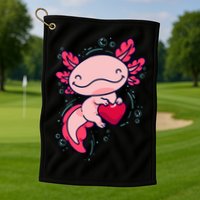Axolotl Axolotl Cute Heart Golf Towel