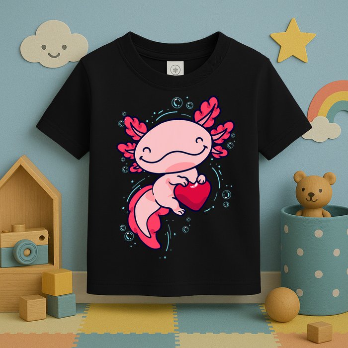 Axolotl Axolotl Cute Heart Toddler T-Shirt