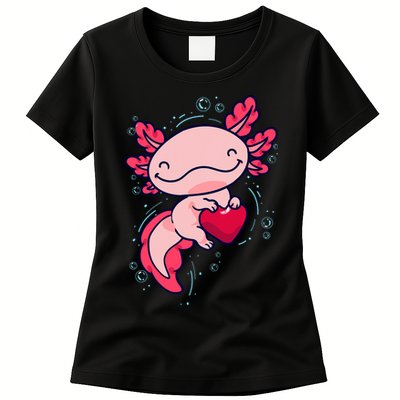 Axolotl Axolotl Cute Heart Womens T-Shirt