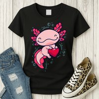 Axolotl Axolotl Cute Heart Womens T-Shirt