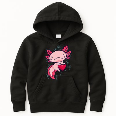 Axolotl Axolotl Cute Heart Kids Hoodie