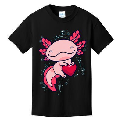 Axolotl Axolotl Cute Heart Kids T-Shirt