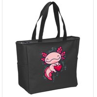 Axolotl Axolotl Cute Heart Zip Tote Bag
