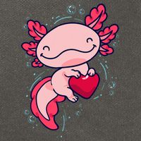Axolotl Axolotl Cute Heart Cotton Canvas Backpack