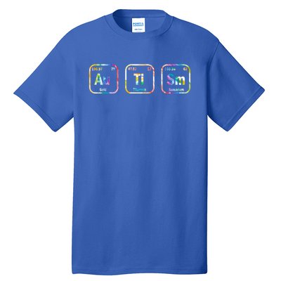 Autism Awareness Chemistry Elets Periodic Table Tie Dye Gift Tall T-Shirt