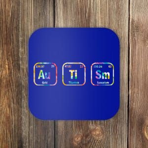 Autism Awareness Chemistry Elets Periodic Table Tie Dye Gift Coaster