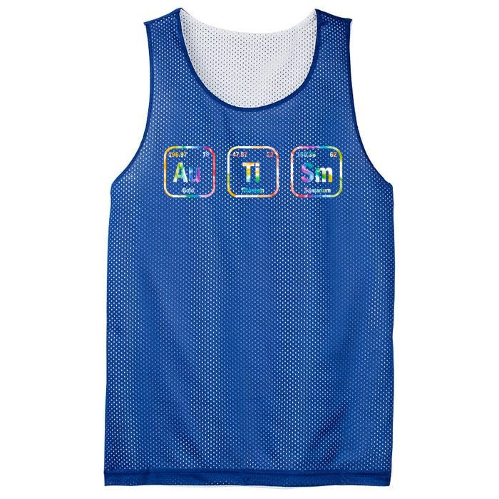 Autism Awareness Chemistry Elets Periodic Table Tie Dye Gift Mesh Reversible Basketball Jersey Tank