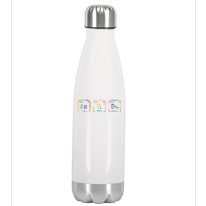 Autism Awareness Chemistry Elets Periodic Table Tie Dye Gift Stainless Steel Insulated Water Bottle