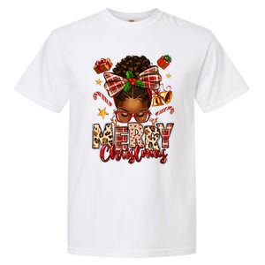 African American Christmas African Black Women Mom Xmas Garment-Dyed Heavyweight T-Shirt