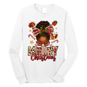 African American Christmas African Black Women Mom Xmas Long Sleeve Shirt