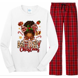 African American Christmas African Black Women Mom Xmas Long Sleeve Pajama Set