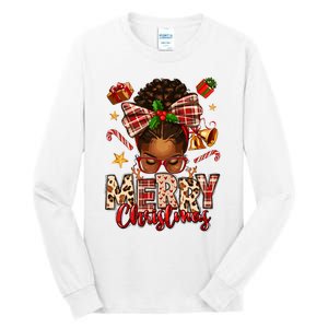 African American Christmas African Black Women Mom Xmas Tall Long Sleeve T-Shirt