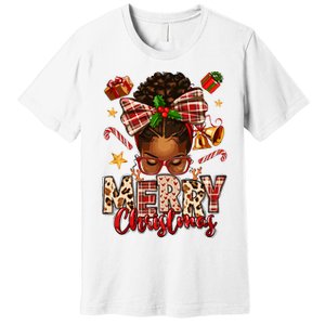 African American Christmas African Black Women Mom Xmas Premium T-Shirt