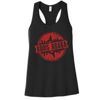 Addis Abeba City Skyline Ethiopian Capital City Women's Racerback Tank