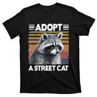 Adopt A Cat Street Watercolor Raccoon T-Shirt