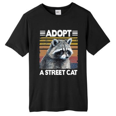 Adopt A Cat Street Watercolor Raccoon Tall Fusion ChromaSoft Performance T-Shirt