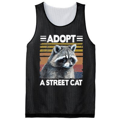 Adopt A Cat Street Watercolor Raccoon Mesh Reversible Basketball Jersey Tank