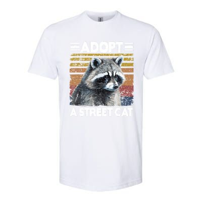 Adopt A Cat Street Watercolor Raccoon Softstyle® CVC T-Shirt