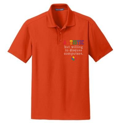 Autism Awareness Computer Engineer Autistic Awareness Meaningful Gift Dry Zone Grid Polo