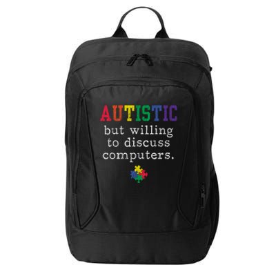 Autism Awareness Computer Engineer Autistic Awareness Meaningful Gift City Backpack