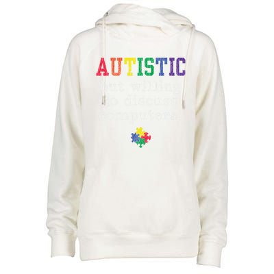 Autism Awareness Computer Engineer Autistic Awareness Meaningful Gift Womens Funnel Neck Pullover Hood