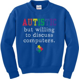 Autism Awareness Computer Engineer Autistic Awareness Meaningful Gift Kids Sweatshirt