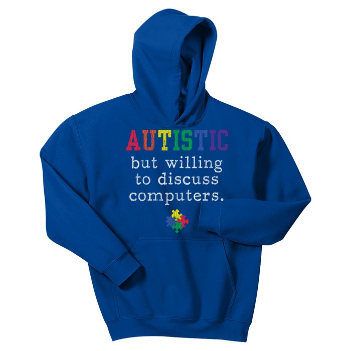 Autism Awareness Computer Engineer Autistic Awareness Meaningful Gift Kids Hoodie