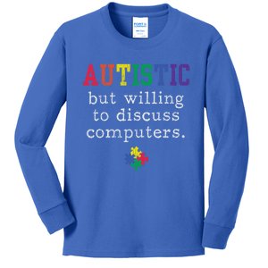 Autism Awareness Computer Engineer Autistic Awareness Meaningful Gift Kids Long Sleeve Shirt