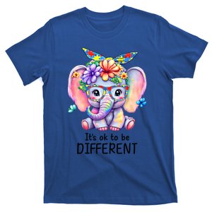 Autism Awareness Cute Elephant ItS Ok To Be Different Great Gift T-Shirt