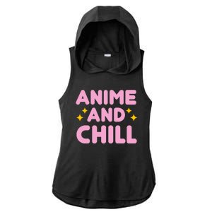 Anime And Chill Ladies PosiCharge Tri-Blend Wicking Draft Hoodie Tank