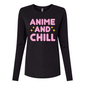 Anime And Chill Womens Cotton Relaxed Long Sleeve T-Shirt