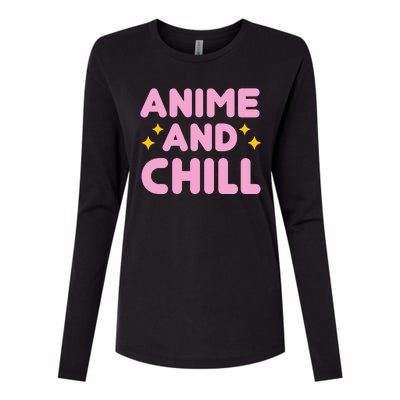 Anime And Chill Womens Cotton Relaxed Long Sleeve T-Shirt