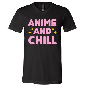 Anime And Chill V-Neck T-Shirt