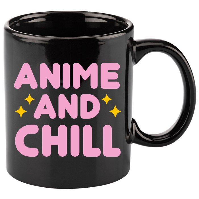 Anime And Chill 11oz C Handle Ceramic Mug