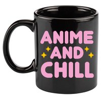 Anime And Chill 11oz C Handle Ceramic Mug