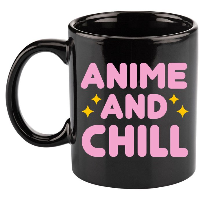 Anime And Chill 11oz C Handle Ceramic Mug