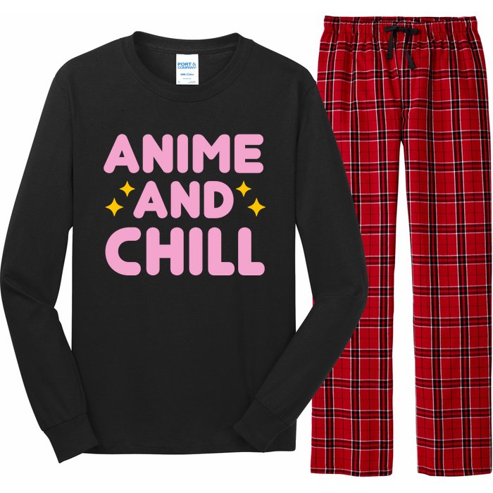 Anime And Chill Long Sleeve Pajama Set