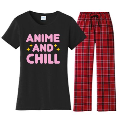 Anime And Chill Women's Flannel Pajama Set