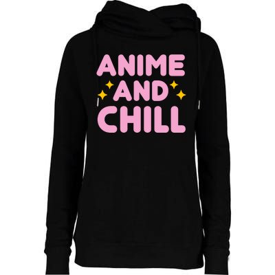 Anime And Chill Womens Funnel Neck Pullover Hood