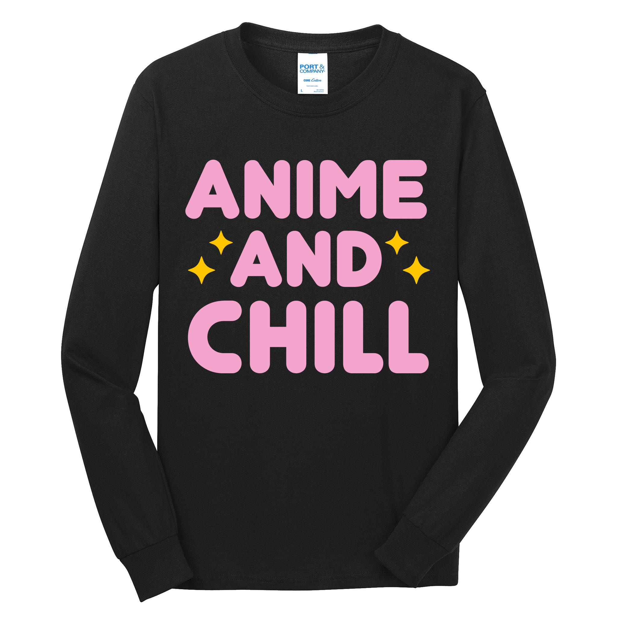 Anime And Chill Tall Long Sleeve T-Shirt